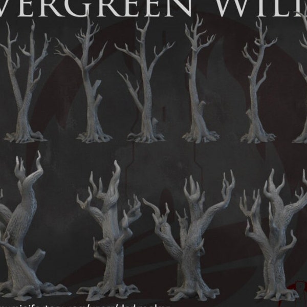 Dark Realms - Evergreen Wilds - Trees in different variants