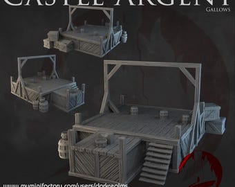 Dark Realms - Castle Argent Gallows - Fantasy - Medieval - Tabletop Terrain - 28 mm