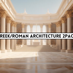 Telón de fondo digital de la arquitectura griega de Roma, fondo digital, fondo para fotógrafos, fondos de Photoshop, superposiciones de fondo