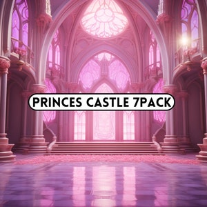 Pink Barby Castle Digital Backdrop, Digital Background, Pink Castle Background for Photographers, Photoshop Backgrounds, Castle overlays
