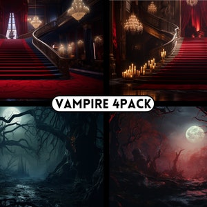 Vampire Digital Backdrop, Digital Background, Vampires Background for Photographers, Photoshop Backgrounds, backdrop overlays
