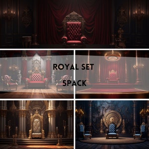 Royal Throne Digital Backdrop, Photoshoot Stage