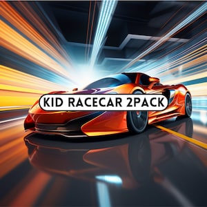 Kid Racecar Digital Backdrop, Digital Background, Racecar Background for Photographers, Photoshop Backgrounds, backdrop overlays