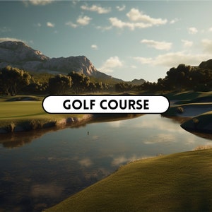 Golf Course Digital Backdrop, Digital Background, Golf Background for Photographers, Photoshop Backgrounds, backdrop overlays