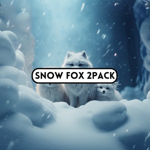 Snow Fox Digital Backdrop, Digital Background, For Kids Background for Photographers, Photoshop Backgrounds, backdrop overlays