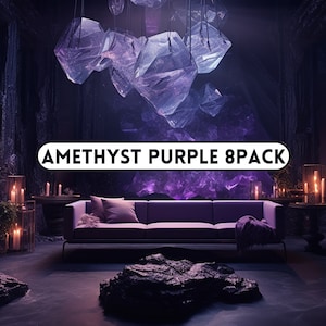 Amethyst Purple Digital Backdrop, Digital Background, Purple Room Background for Photographers, Photoshop Backgrounds, backdrop overlays