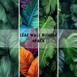 Tropical Spring Green Leaves Wall Photography Backdrop
