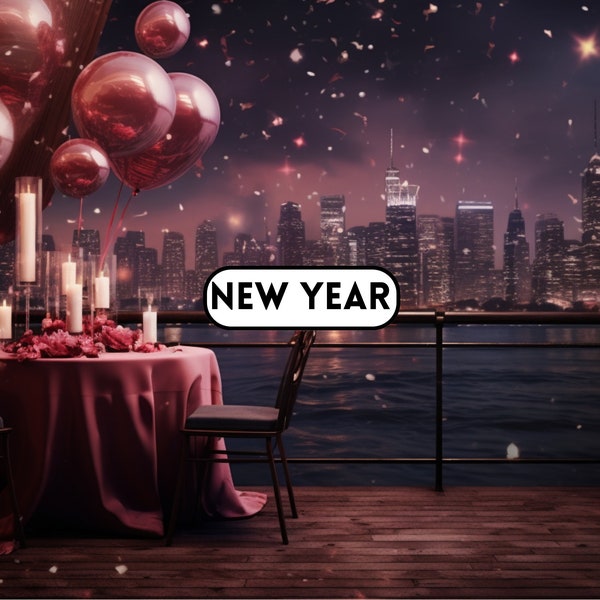 New Year Digital Backdrop, Digital Background, New Year  Background for Photographers, Photoshop Backgrounds, backdrop overlays