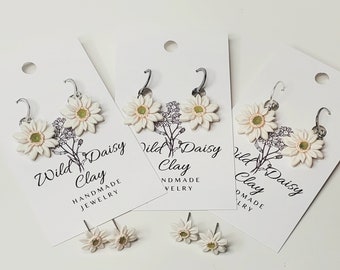 Gerber daisy earrings/ daisy earings /spring earrings /flower earrings