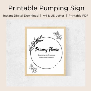 Printable Pumping In Progress Sign | Printable Breastfeeding Sign | Pumping At Work Sign | Pumping In Progress Sign | Pumping mom