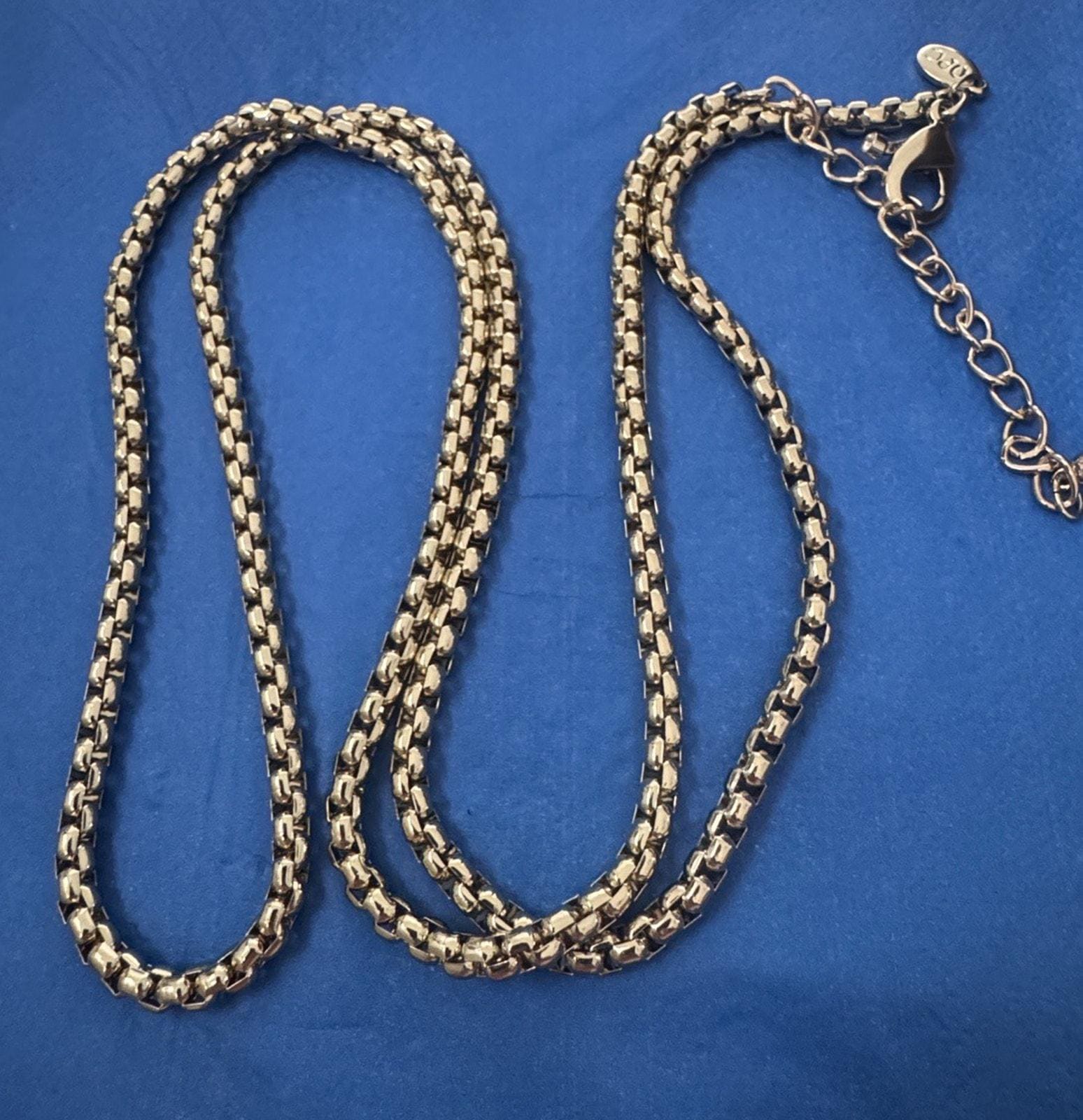 Vintage OPC Gold Tone Long Necklace Chain 34” Plus 3” Extender 56g
