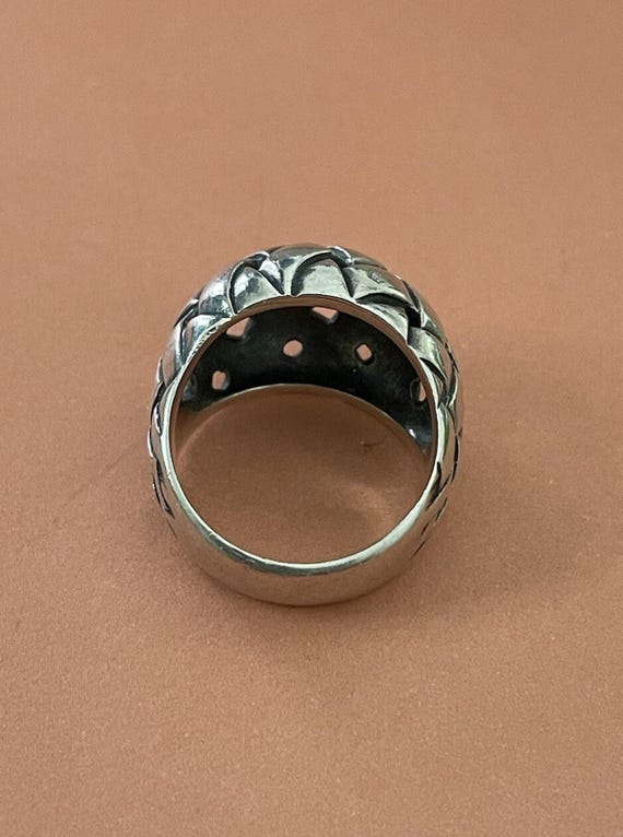 James Avery Retired Silver Basket Weave Dome Ring… - image 3
