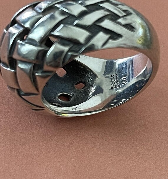 James Avery Retired Silver Basket Weave Dome Ring… - image 2
