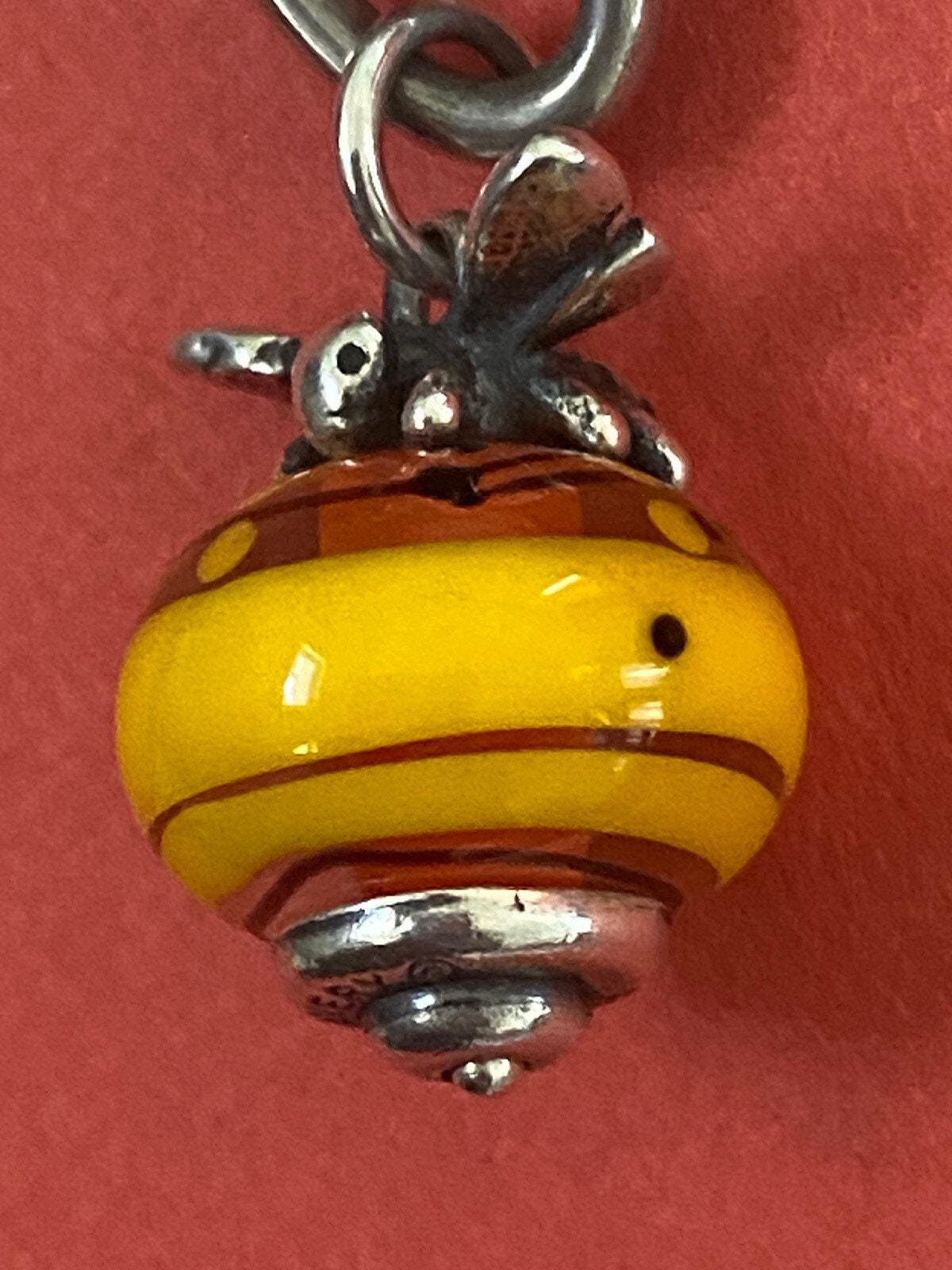James Avery Retired Silver Finial Original Release Honey Bee Glass