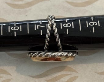 James Avery Retired 14K & Silver Alessandra Mother of Pearl Ring