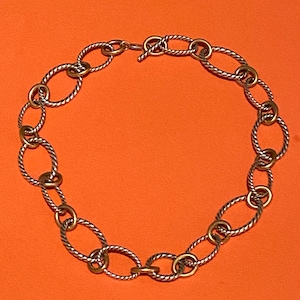 James Avery Retired HTF Chunky Silver and Bronze Changeable Necklace 20”