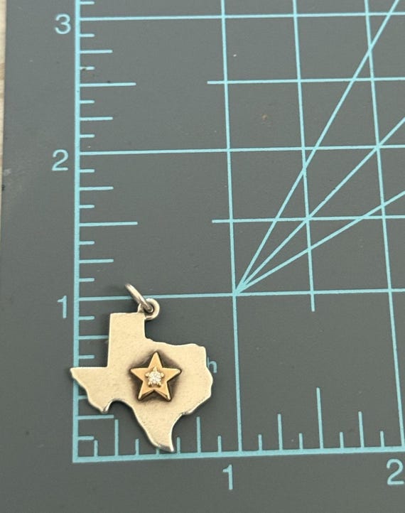 James Avery Retired 18k Gold & Sterling Silver Diamond Star of