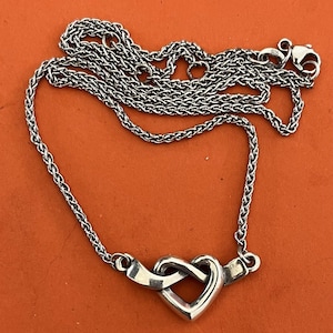 James Avery Sterling Silver Heart Knot Necklace