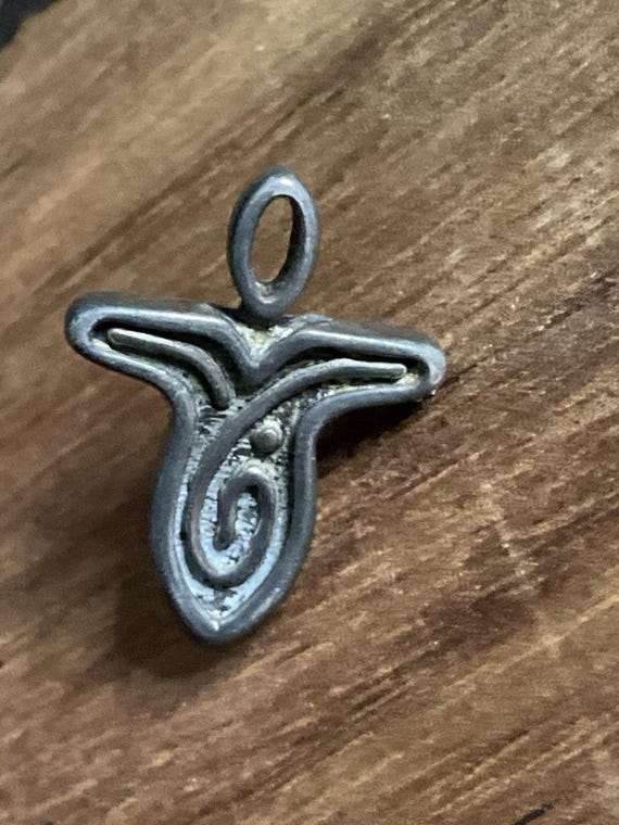 Andy Lakey Signed Sterling Silver Angel Lapel Tie Tack Modernist