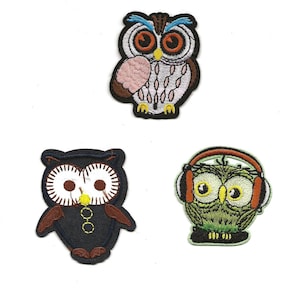 Owl Bird Iron On Patch Sew On, Applique, DIY Patch, Embroidered Patch, Clothing Patch, Jacket Patch, Apparel Essentials