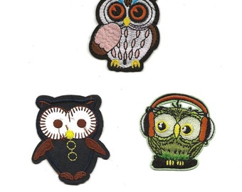 Owl Bird Iron On Patch Sew On, Applique, DIY Patch, Embroidered Patch, Clothing Patch, Jacket Patch, Apparel Essentials