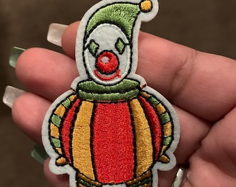 Jester Patch Iron on, Embroidery Patch, DIY, Embroidered Applique Motif, Harley Quinn, Heat Press, Sew On, Craft, Joker