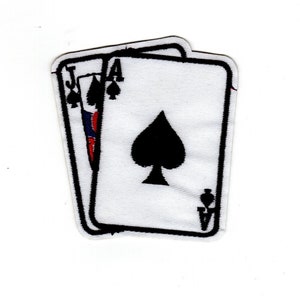 21 Vegas Casino Game Black Jack Iron On Patch Sew On, Applique, DIY Patch, Embroidered Patch, Clothing Patch, Jacket Patch, Twenty One Ace