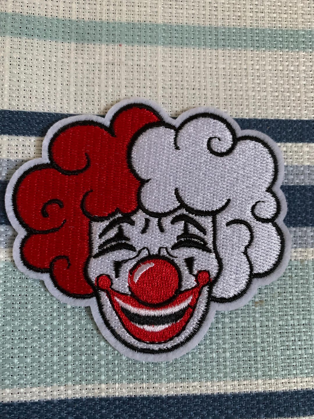 Clown Patch, Circus Clow, Scary Clown, Patch Sew on or Iron On ...