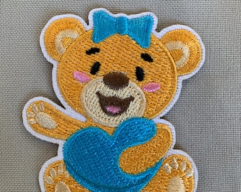 Teddy Bear Patch, Bear Embroidered Patch, BabyPatch, Embroidery Patch, Iron On Patches, Valentines Bear