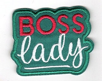 Boss Lady Embroidery Patch Iron On or Sew-On Accessory 4 Clothing and Bags Badge Applique Trendy decorations Decorative embellishments