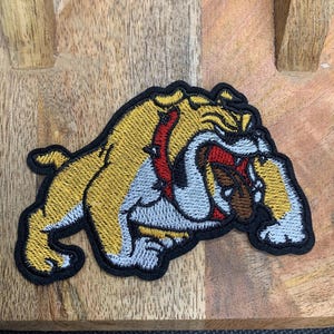 Bulldog patch, iron on patch, embroidered patch, /applique/sew on patch for jacket