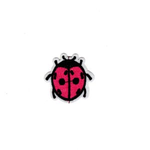 Lady Bug Iron On Patch, Sew On Patch, Beattle Accessory for Jean Clothing and Bags DIY MOTIF, Applique, Embroidery, Badge, Pink Beattle