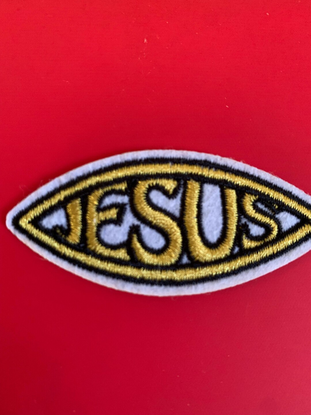 Jesus Fish Patch, Jesus, Decorate Jesus Symbol Embroidered Patch Sew ...
