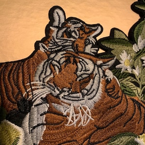 TIGER patch, iron on patch, embroidered patch, applique, patch for jacket, patch for backpack, Cute Embroidery, Sew On Patches