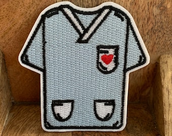 Nurse Patch, Medical scrubs, medical smock Med student, Embroidered DIY Iron-on/Sew-on, applique, crafts, jacket, mask, clothing, DIY,