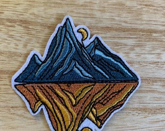 patch, hiking, camping, camp, outdoor, travel, mountain, forest, pine tree, moon, star, camp life, national park, national forest, road trip