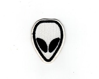 Alien Patch, UFO extraterrestrial patch, iron on patch, embroidered patch, applique, Sew on patch, crafts, clothing patch, space