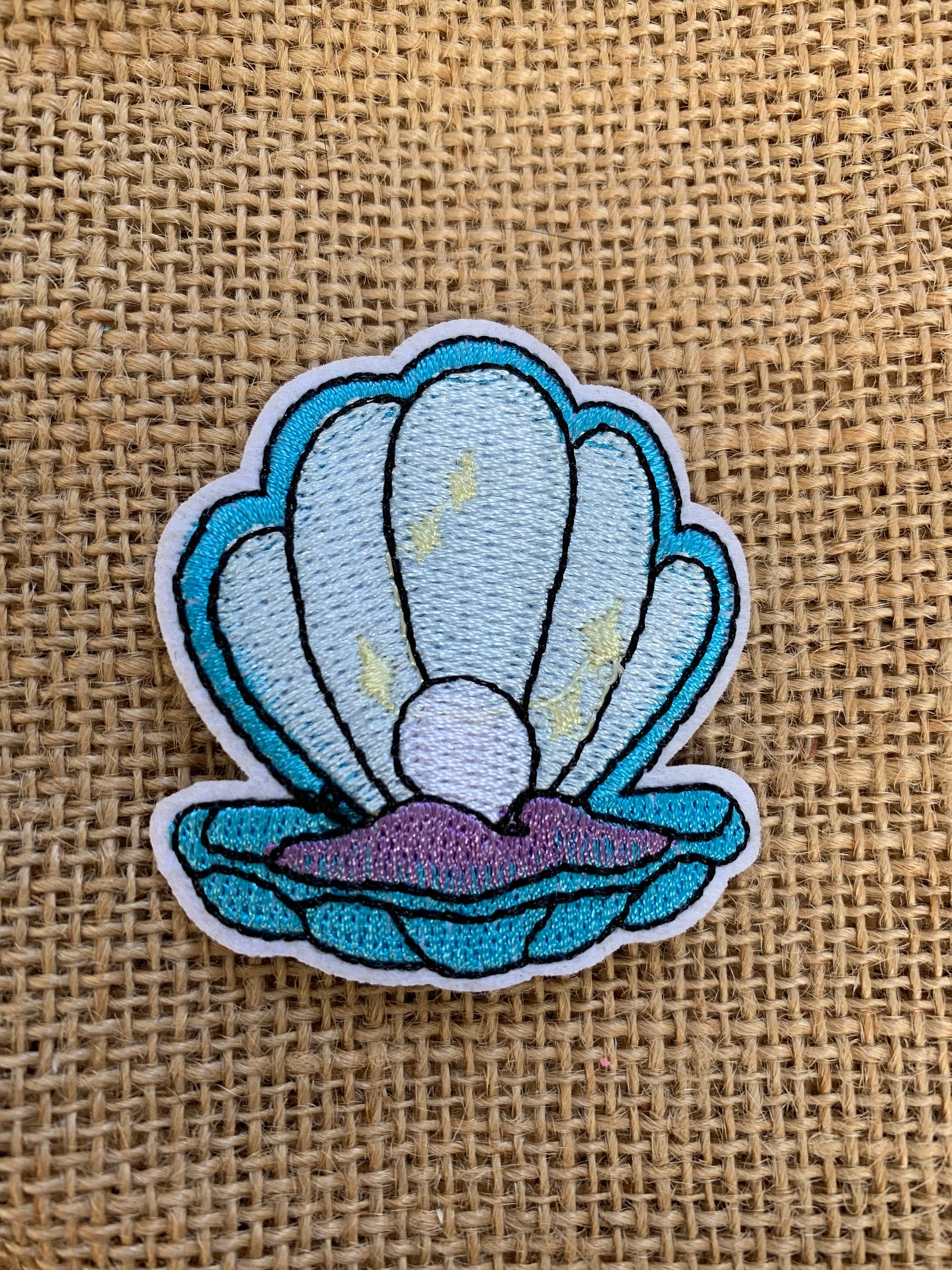 Pearl Shell Patch, Pearl Patch, Iron on Patch, Embroidered Patch ...