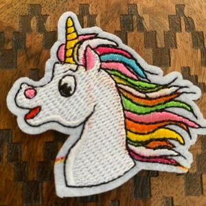 Unicorn  Embroidery Patch Iron On or Sew On Accessory  Clothing and Bags Badge Applique Trendy decorations Decorative embellishments