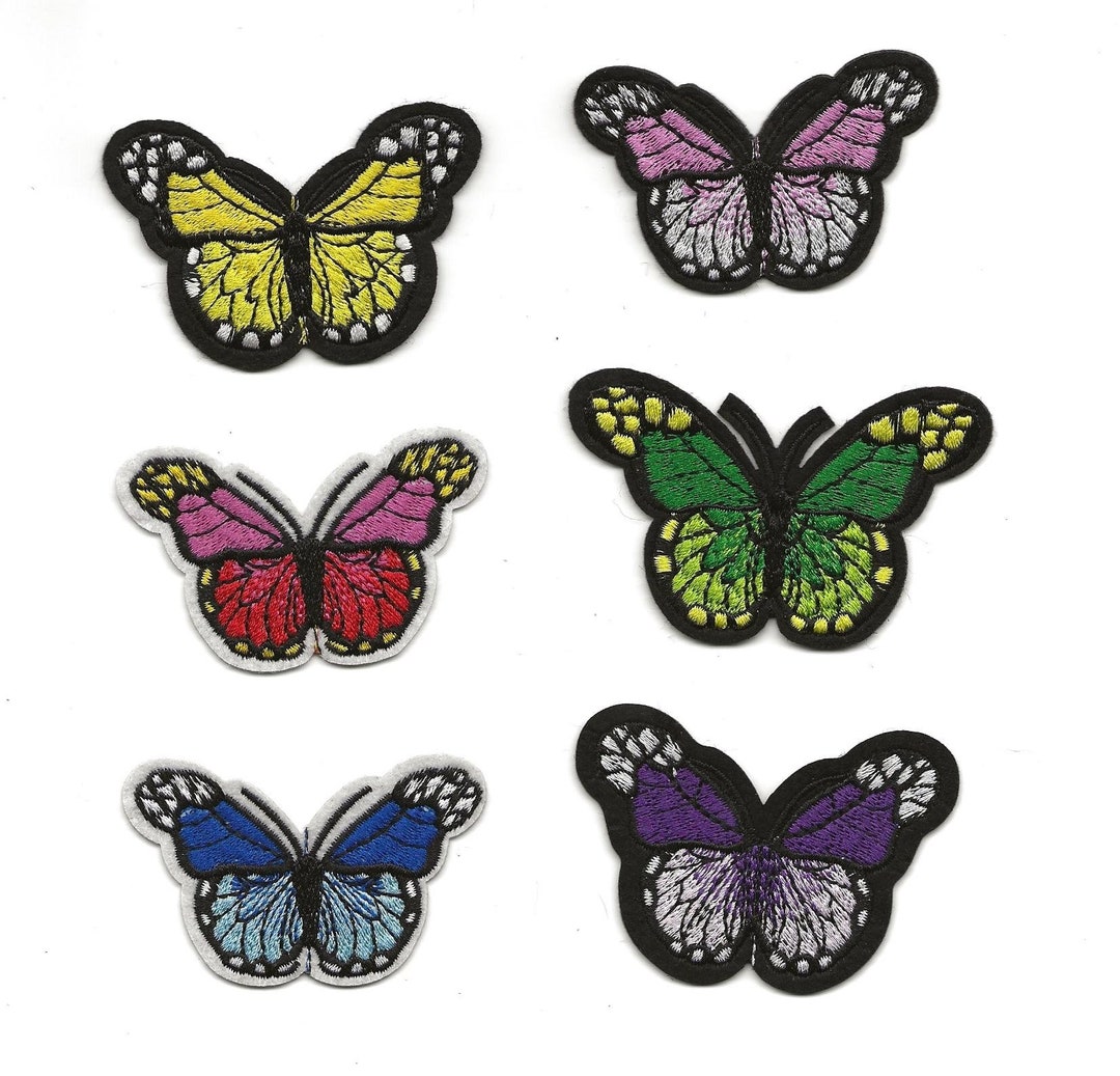 Butterfly, Butterflies, Embroidery Patch, DIY, Embroidered Applique ...