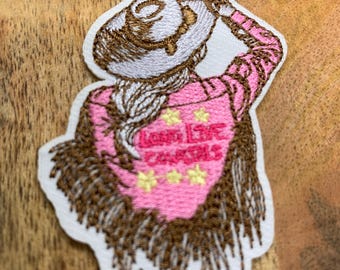 Cowgirl Patch, Cowgirl Embroidery Patch, Western Patch, Iron On Patch Embroidery Patch, Iron On Patches, Sew on Patches, Cow Girl