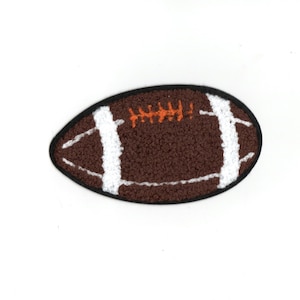 Football Iron on Patch Brown White Chenille Patch Embroidered DIY Iron-on/Sew-on, applique, crafts, jacket, mask, clothing, DIY, motif