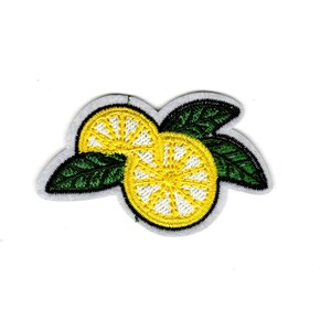 Lemons Embroidered Iron on Patch, Nature Patch | Lemon Patch, Citrus Patch, applique iron-on patch applique badge iron on sew on patch