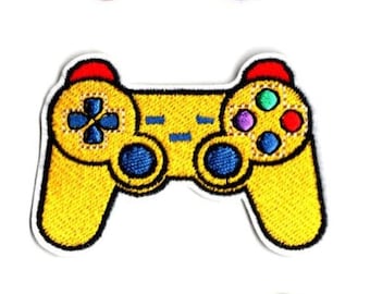 Video Game Controller Embroidered Iron-On Patch, iron on patch, embroidered patch, applique, patch for jacket, patch for backpacks