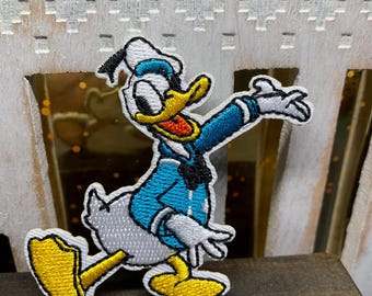 Donald Duck patch, iron on patch, embroidered patch, applique, patch for jacket, patch for backpack, disney inspired, duck patch