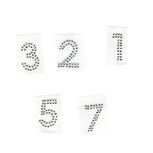 Number Numbers Rhinestone Iron On Heat Press Crystal MOTIF Hotfix Heat Transfer Applique  1.5 inches tall
