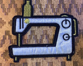 Sewing Machine Patch, iron on patch, embroidered patch, applique, Sew on patch, crafts, jacket, mask, clothing, DIY