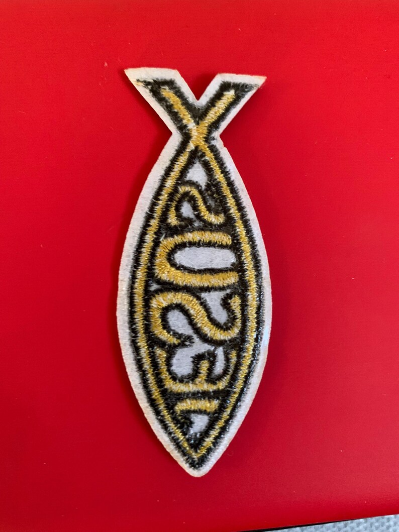 Jesus Fish Patch, Jesus, Decorate Jesus Symbol Embroidered Patch Sew ...