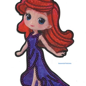 Disney Princess Inspired Iron On Patches  Embroidery Patch  Iron-On or Sew-On Accessory for Clothing and Bags childhood princess birthday