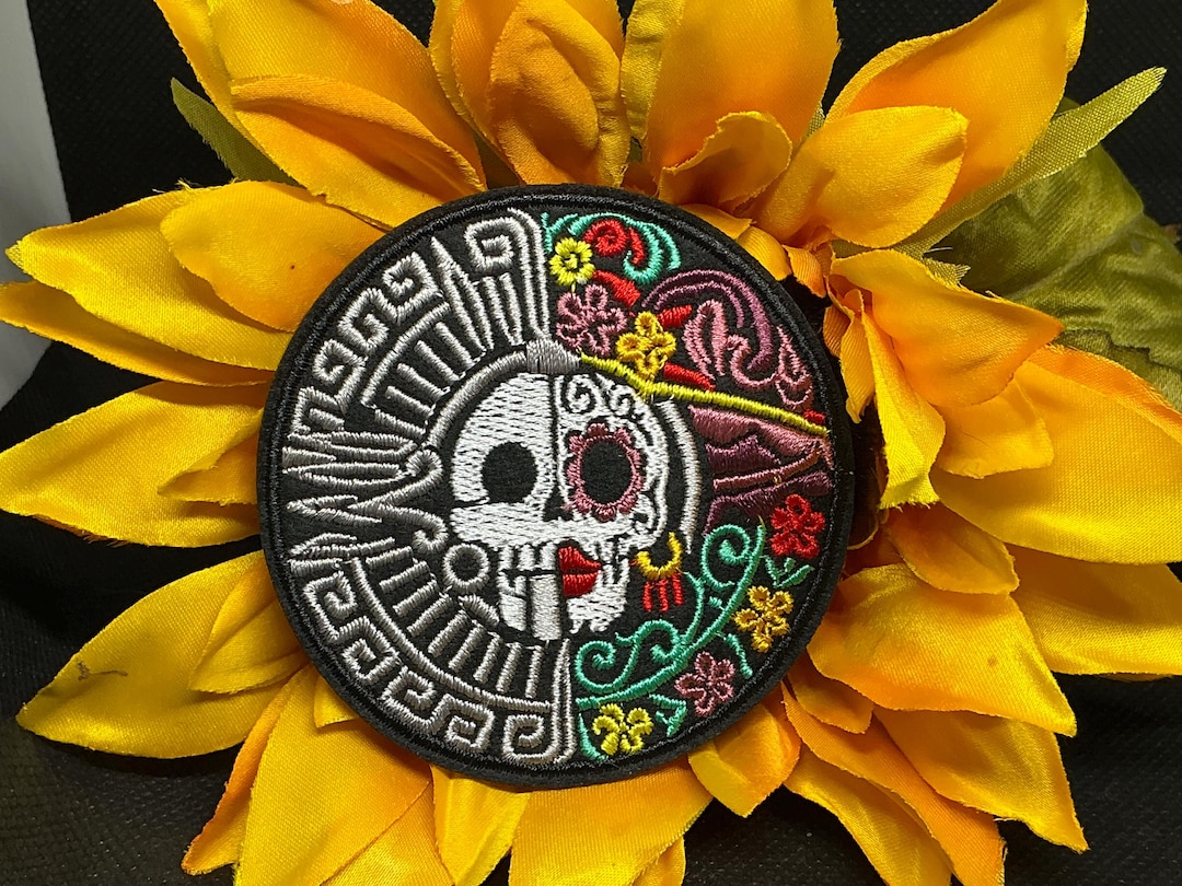Aztec Calendar Patch, Mexican Sacared Calendar, Quetzalcoatl Patch ...